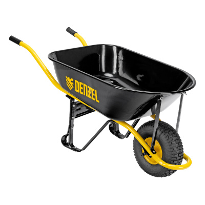 Тачка строительная, усиленная, объем 130 л, 230 кг, колесо 15х6.00-6 Denzel по ценам производителя в Уфе с доставкой по всей России