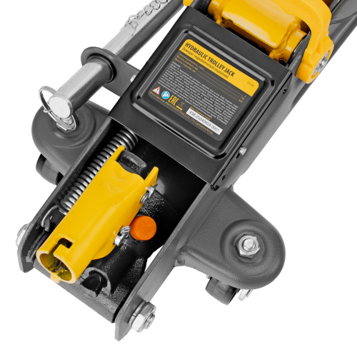 Домкрат гидравлический подкатной с фиксатором, 2 т, 130-330 мм, в кейсе Denzel по ценам производителя в Уфе с доставкой по всей России