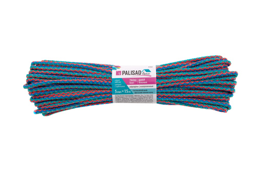 Шнур бельевой полипропиленовый с сердечником, 5 мм, L 15 м, цветной, Home Palisad по ценам производителя в Уфе с доставкой по всей России