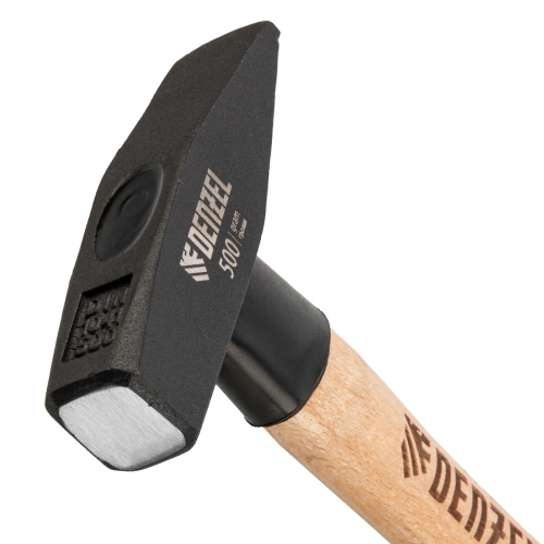 Молоток слесарный, 500 г, кованый квадратный боек, буковая рукоятка Denzel по ценам производителя в Уфе с доставкой по всей России