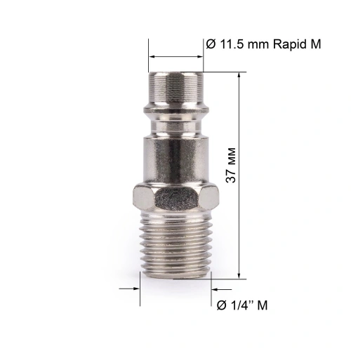 Соединитель Rapid M "папа" - внешняя резьба 1/4" FOXWELD по ценам производителя в Уфе с доставкой по всей России
