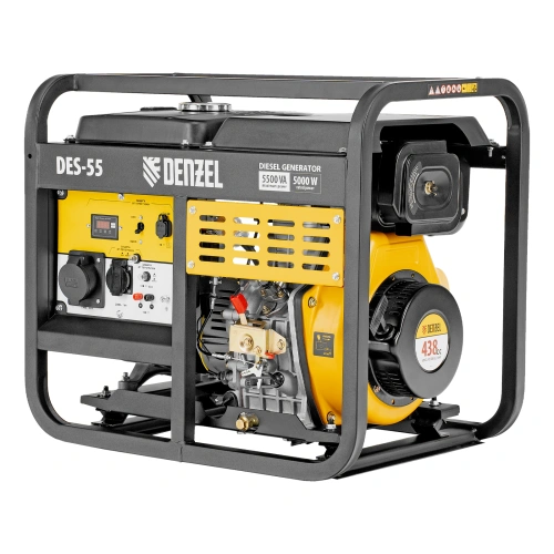 Генератор дизельный DES-55, 5,5 кВт, 230 В, 11 л, ручной стартер Denzel по ценам производителя в Уфе с доставкой по всей России