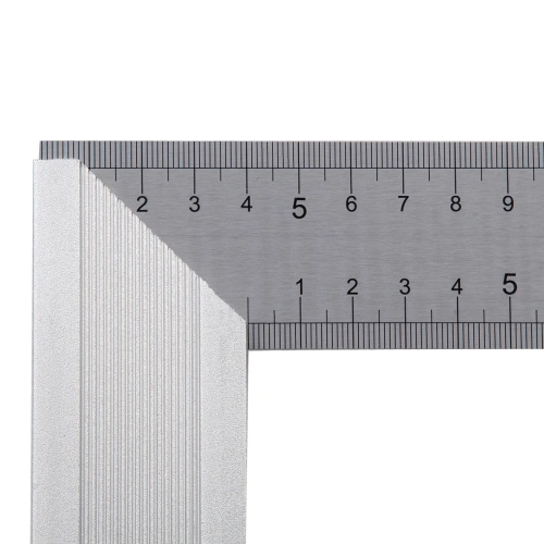 Угольник стальной 400 мм, нержавеющая сталь, градуировка, алюминиевое основание Denzel по ценам производителя в Уфе с доставкой по всей России