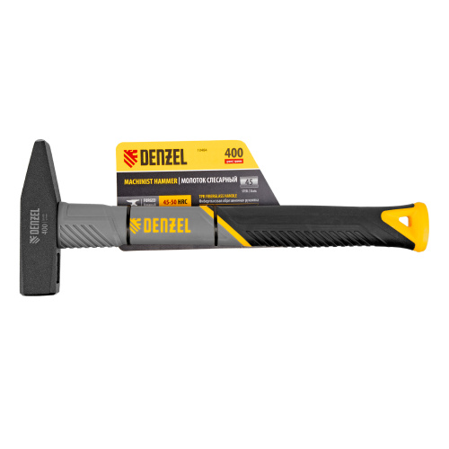 Молоток слесарный, 400 г, кованый, фибергласовая рукоятка c TPR покрытием Denzel по ценам производителя в Уфе с доставкой по всей России