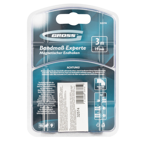Рулетка Experte,3 м x 19 мм,двухкомпонентный корпус,магнит,двухсторонняя разметка,нейлон Gross по ценам производителя в Уфе с доставкой по всей России
