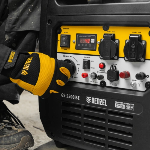 Генератор инверторный GS-5500iSE, 5,5 кВт, 230 В, закрытый корпус,электростартер Denzel по ценам производителя в Уфе с доставкой по всей России