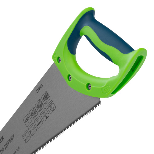 Ножовка по дереву "Зубец", 450 мм, 7-8 TPI, каленый зуб 2D, двухкомпонентная рукоятка Сибртех по ценам производителя в Уфе с доставкой по всей России