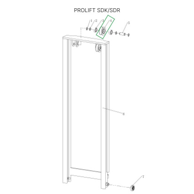 Ролик боковой цепи для штабелеров SDR 1533/1536/1545S/1645/1656/2036/2045, SDK по ценам производителя в Уфе с доставкой по всей России