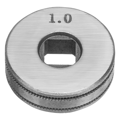 Подающий ролик, U профиль зубчатый под флюсовую проволоку 0,8-1мм посадка квадрат, 2 шт Denzel по ценам производителя в Уфе с доставкой по всей России