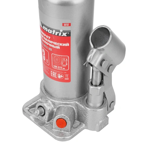Домкрат гидравлический бутылочный, 3 т, высота подъема 194-372 мм, в пластиковый кейсе Matrix по ценам производителя в Уфе с доставкой по всей России