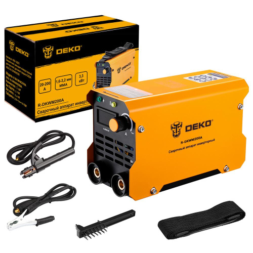 Сварочный аппарат инверторный для ручной дуговой сварки 200A DEKO R-DKWM200 по ценам производителя в Уфе с доставкой по всей России