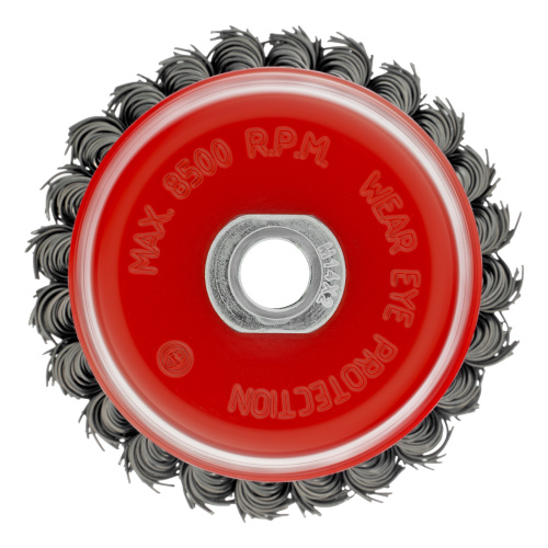 Щетка для УШМ, 100 мм, М14, "чашка", крученая проволока 0.8 мм Matrix по ценам производителя в Уфе с доставкой по всей России