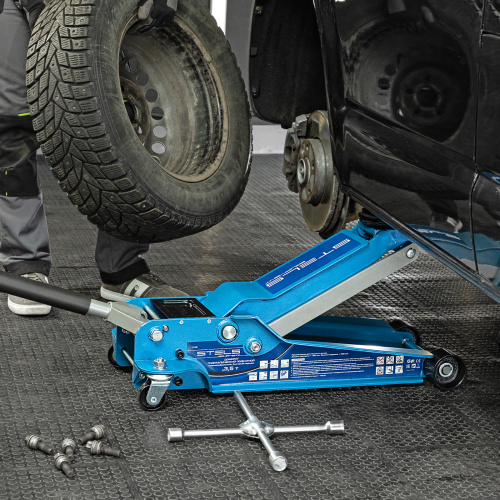 Домкрат гидравлический подкатной, быстрый подъем, 3.5т, Low Profile Quick, 100-565 мм, профессиональный Stels по ценам производителя в Уфе с доставкой по всей России