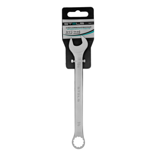 Ключ комбинированный, 14 мм, CrV, матовый хром Stels по ценам производителя в Уфе с доставкой по всей России