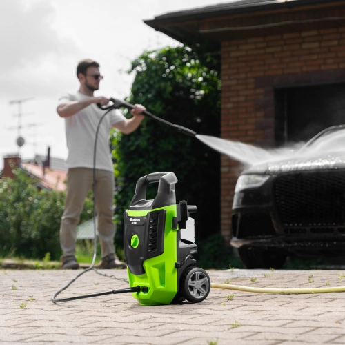 Моечная машина высокого давления АМ-1800, 1800 Вт, 140 бар, 350 л/ч, колесная Сибртех по ценам производителя в Уфе с доставкой по всей России