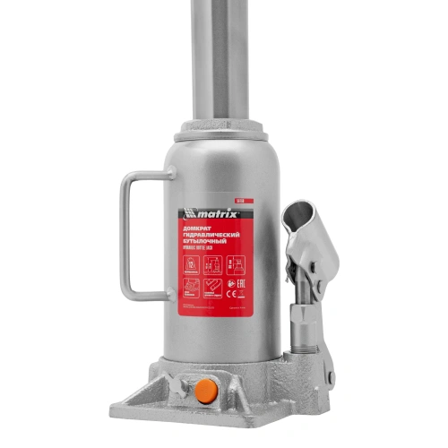 Домкрат гидравлический бутылочный, 12 т, h подъема 230-465 мм Matrix купить в Москве с доставкой по всей России | ProtosMarket.ru