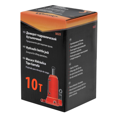 Домкрат гидравлический бутылочный, 10 т, h подъема 200-385 мм Sparta по ценам производителя в Уфе с доставкой по всей России