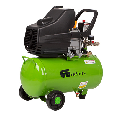 Компрессор воздушный КК-1500/24, 1.5 кВт, 198 л/мин, 24 л, прямой привод, масляный Сибртех по ценам производителя в Уфе с доставкой по всей России