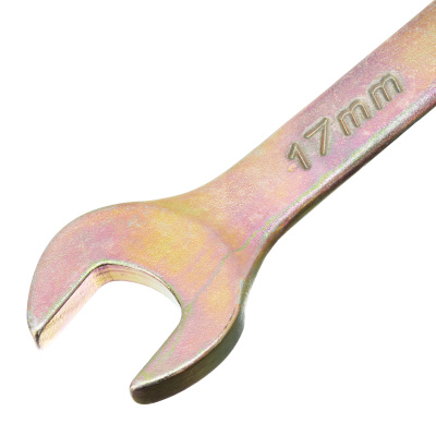 Ключ комбинированный, 17 мм, желтый цинк Сибртех по ценам производителя в Уфе с доставкой по всей России