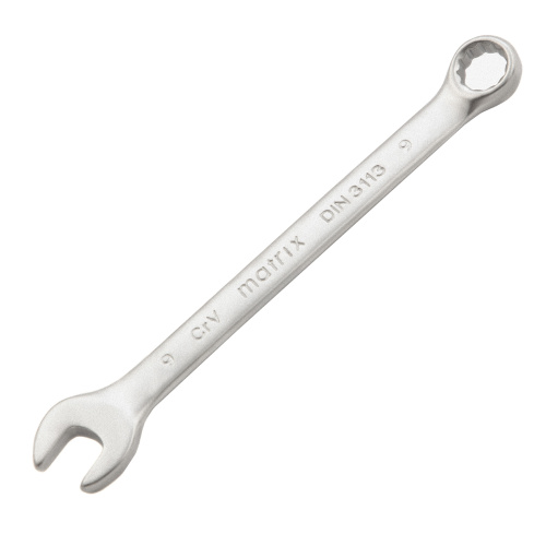 Ключ комбинированный, 9 мм, CrV, матовый хром Matrix по ценам производителя в Уфе с доставкой по всей России
