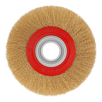 Щетка для точила, 175 мм, посадка 32 мм, плоская, латунированная витая проволока Matrix по ценам производителя в Уфе с доставкой по всей России