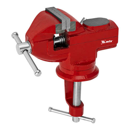 Тиски слесарные, 50 мм, настольные, поворотные, c наковальней MTX по ценам производителя в Уфе с доставкой по всей России