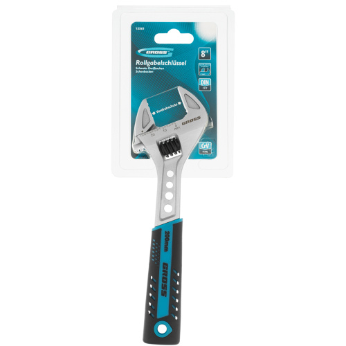 Ключ разводной, 200 мм, CrV, двухкомпонентная ручка Gross по ценам производителя в Уфе с доставкой по всей России