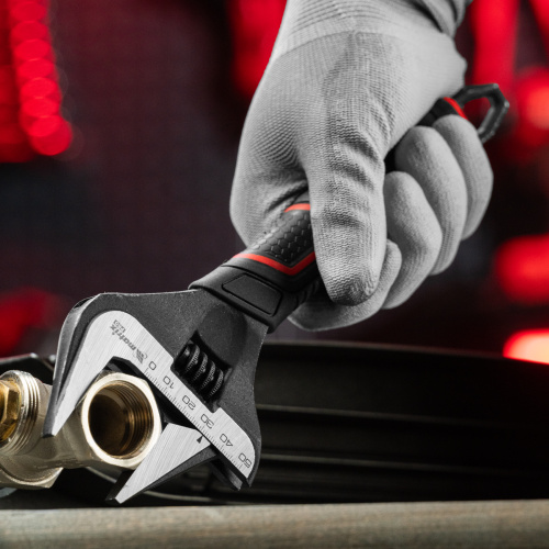 Ключ разводной, тонкие губки, фосфатированный, двухкомпонентная рукоятка, 250 мм, PRO Matrix по ценам производителя в Уфе с доставкой по всей России