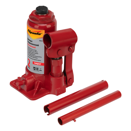 Домкрат гидравлический бутылочный 2 т, h подъема 150-280 мм Sparta Compact по ценам производителя в Уфе с доставкой по всей России