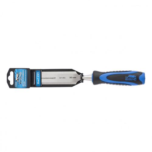 Долото-стамеска, плоская, 30 мм, двухкомпонентная рукоятка, металлический затыльник Барс по ценам производителя в Уфе с доставкой по всей России