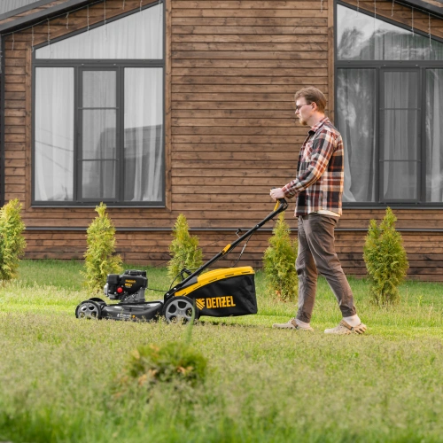 Газонокосилка бензиновая GLR-510SP-ZS, 171 см3, ширина 51 см, привод, травосборник 65 л Denzel по ценам производителя в Уфе с доставкой по всей России