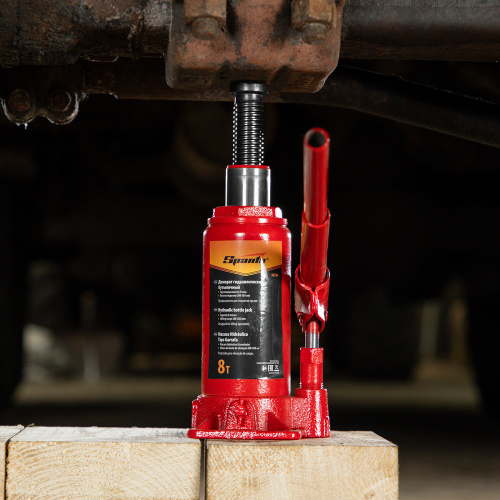 Домкрат гидравлический бутылочный, 8 т, h подъема 200-385 мм Sparta по ценам производителя в Уфе с доставкой по всей России