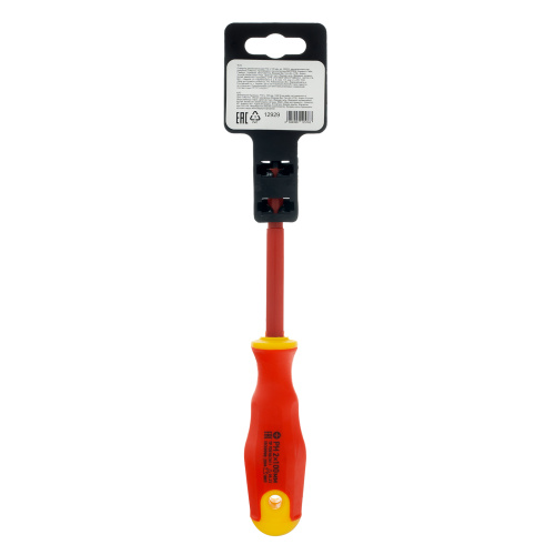 Отвертка диэлектрическая PH2 х 100 мм, CrV, до 1000 В, двухкомпонентная рукоятка Сибртех по ценам производителя в Уфе с доставкой по всей России