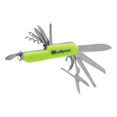 Нож многофункциональный, компактный размер, 15 функций, 90 мм Сибртех по ценам производителя в Уфе с доставкой по всей России