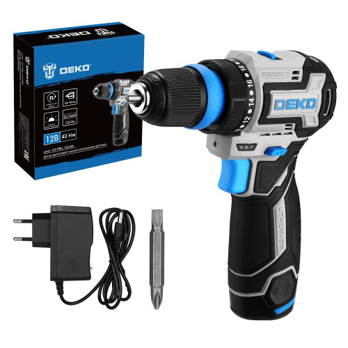 Дрель-шуруповерт аккумуляторная бесщеточная компактная DEKO Loner 12V PRO со съёмным патроном, 12В, по ценам производителя в Уфе с доставкой по всей России
