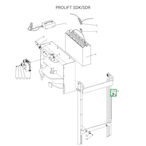 Концевой выключатель двигателя подъема для штабелеров  SDR/SDK по ценам производителя в Уфе с доставкой по всей России