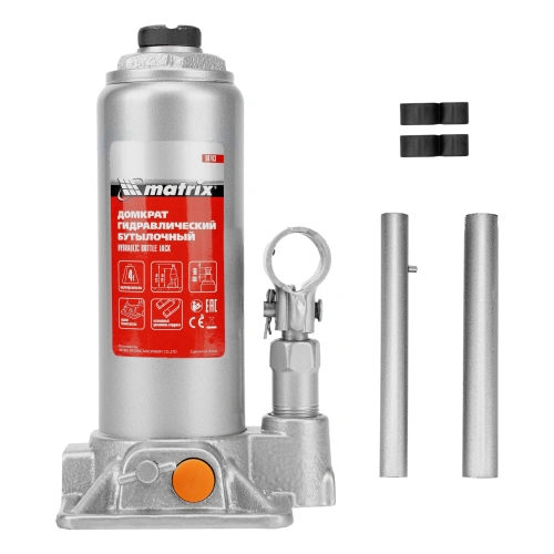 Домкрат гидравлический бутылочный, 4 т, h подъема 194-372 мм Matrix по ценам производителя в Уфе с доставкой по всей России