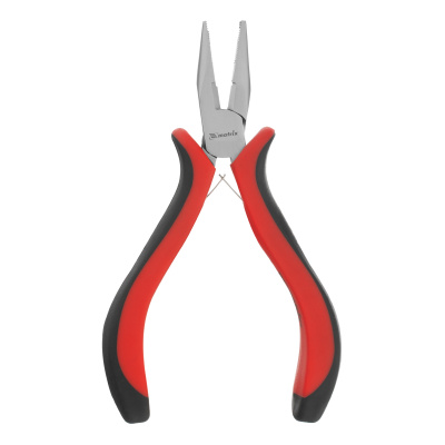 Длинногубцы прямые Mini, 130 мм, никелированные, авторазжим, двухкомпонентные рукоятки Matrix по ценам производителя в Уфе с доставкой по всей России