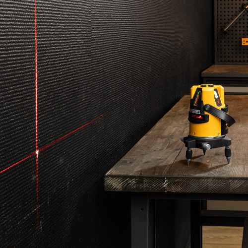 Лазерный уровень LX3, 10 м, ± 0,3 мм/1 м, 635 нм, 4 вертикальных, 1 горизонтальная плоскости, резьба 5/8" Denzel по ценам производителя в Уфе с доставкой по всей России