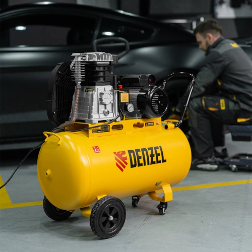 Компрессор воздушный рем. привод BCI 2200/100, 2,2 кВт, 100 литров, 420 л/мин Denzel по ценам производителя в Уфе с доставкой по всей России