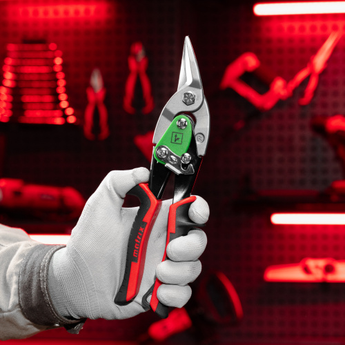 Ножницы по металлу, 250 мм, правый рез, сталь CRMO, двухкомпонентные рукоятки, PRO Matrix по ценам производителя в Уфе с доставкой по всей России