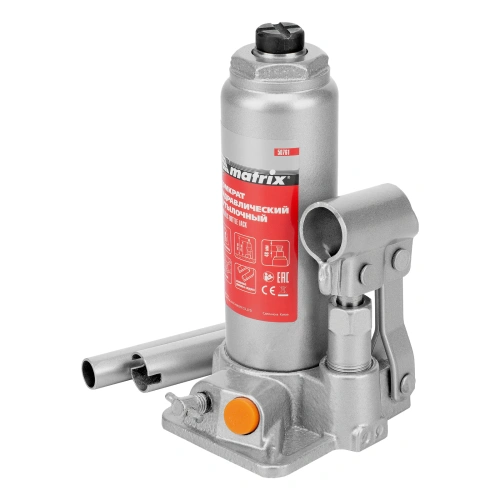Домкрат гидравлический бутылочный, 2 т, h подъема 181-345 мм Matrix по ценам производителя в Уфе с доставкой по всей России
