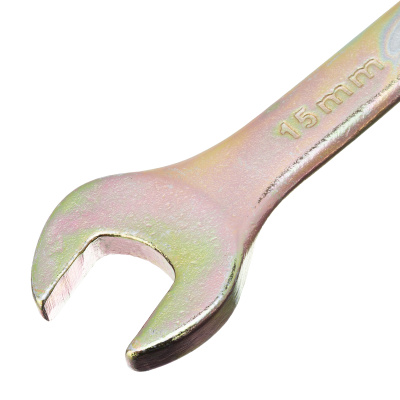 Ключ комбинированный, 15 мм, желтый цинк Сибртех по ценам производителя в Уфе с доставкой по всей России