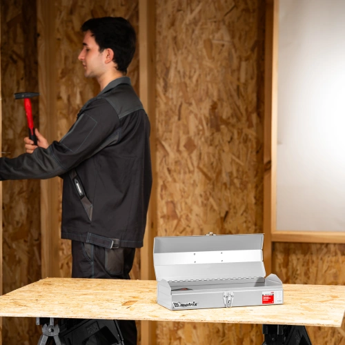 Ящик для инструмента, 410 х 154 х 95 мм, металлический Matrix по ценам производителя в Уфе с доставкой по всей России