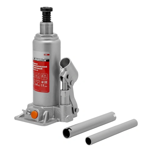 Домкрат гидравлический бутылочный, 4 т, h подъема 194-372 мм Matrix по ценам производителя в Уфе с доставкой по всей России