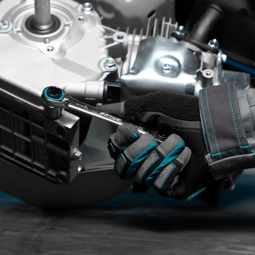 Набор ключей накидных с трещоткой, 8-19 мм, 2 шт, многоразмерные, реверсивные, CrV Gross по ценам производителя в Уфе с доставкой по всей России