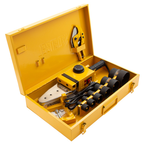 Аппарат для сварки пластиковых труб DWP-1500, 1500 Вт, 260-300 град, комплект насадок, 20-63 мм Denzel по ценам производителя в Уфе с доставкой по всей России