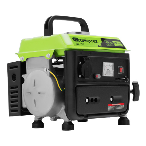 Генератор бензиновый БС-950, 0.8 кВт, 230 В, 2-х тактный, 4 л, ручной стартер Сибртех по ценам производителя в Уфе с доставкой по всей России