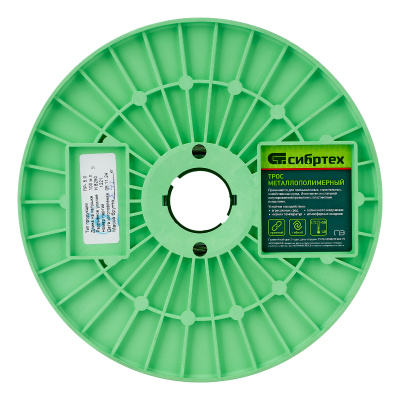 Трос металлополимерный прозрачный ПР-5.0, толщина 4.0 мм, катушка 100 метров Сибртех по ценам производителя в Уфе с доставкой по всей России