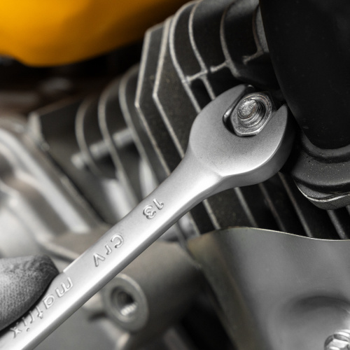 Набор ключей комбинированных, 6-22 мм, 12 шт, CrV, матовый хром Matrix по ценам производителя в Уфе с доставкой по всей России